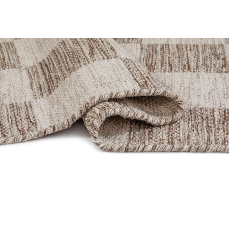 Ullteppe Chessie Kvadrat - 200x200 cm, Mørklinne - Tekstiler - Tepper & Matter - Moderne tepper - Ullteppe