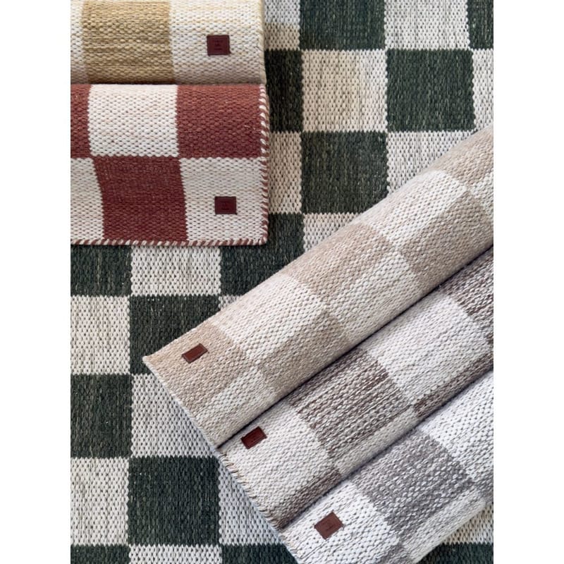 Ullteppe Chessie Kvadrat - 200x200 cm, Mørklinne - Tekstiler - Tepper & Matter - Moderne tepper - Ullteppe