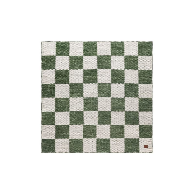 Ullteppe Chessie Kvadrat, 200x200 cm, Smaragdgrønn