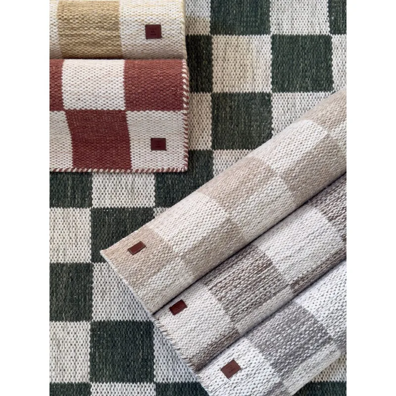 Ullteppe Chessie Kvadrat - 200x200 cm, Terrakotta - Tekstiler - Tepper & Matter - Moderne tepper - Ullteppe