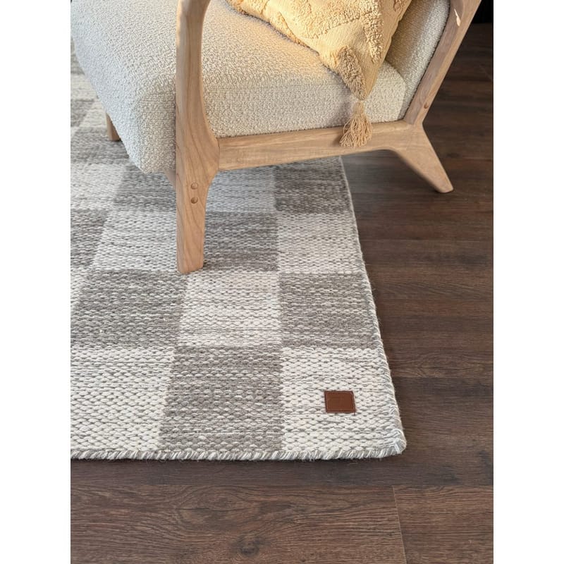 Ullteppe Chessie Kvadrat - 250x250 cm, Grå - Tekstiler - Tepper & Matter - Moderne tepper - Ullteppe