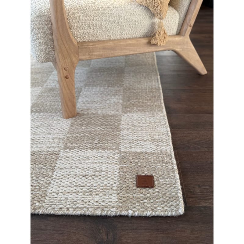 Ullteppe Chessie Kvadrat - 250x250 cm, Lin - Tekstiler - Tepper & Matter - Moderne tepper - Ullteppe