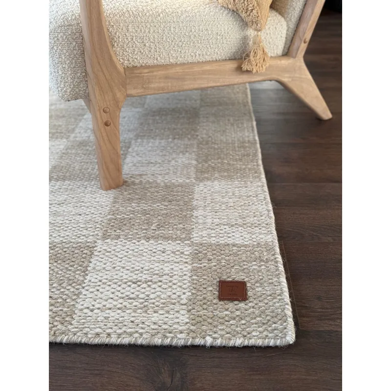 Ullteppe Chessie Kvadrat - 300x300 cm, Lin - Tekstiler - Tepper & Matter - Moderne tepper - Ullteppe