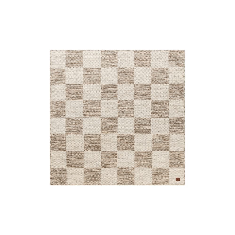 Ullteppe Chessie Kvadrat - 300x300 cm, Mørklinne