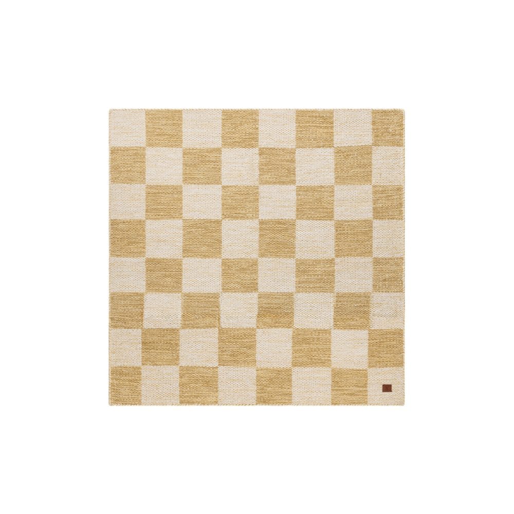Ullteppe Chessie Kvadrat - 300x300 cm, Oker-gul