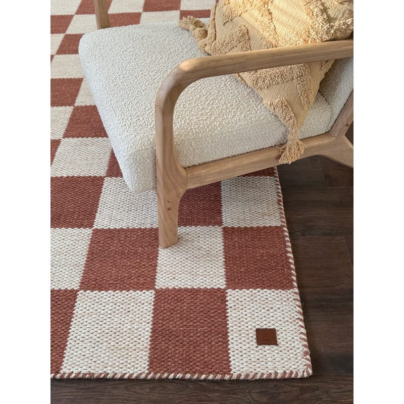 Ullteppe Chessie Kvadrat - 300x300 cm, Terrakotta - Tekstiler - Tepper & Matter - Moderne tepper - Ullteppe