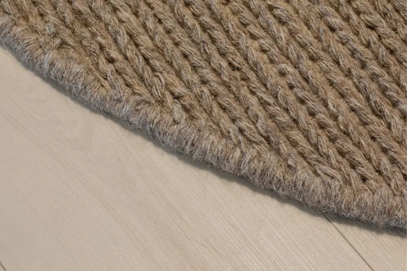 Dalarö Ullmatte 200 cm Rund - Lin - Tekstiler - Tepper & Matter - Moderne tepper - Ullteppe
