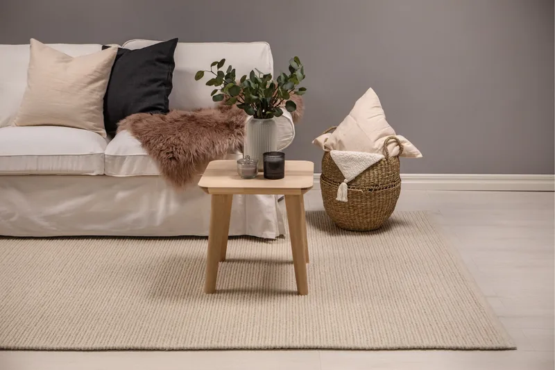 Dalarö Ullmatte 200x300 cm - Hvit - Tekstiler - Tepper & Matter - Moderne tepper - Ullteppe