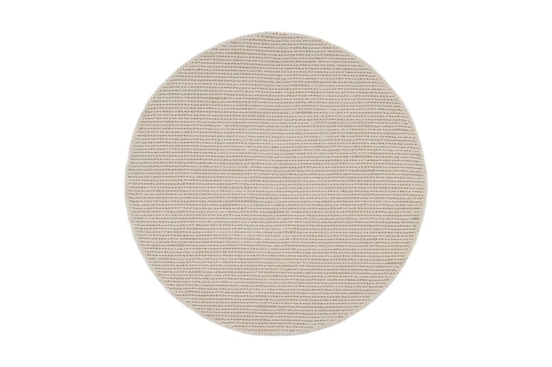 Dalarö Ullmatte 240 cm Rund - Hvit - Tekstiler - Tepper & Matter - Moderne tepper - Ullteppe