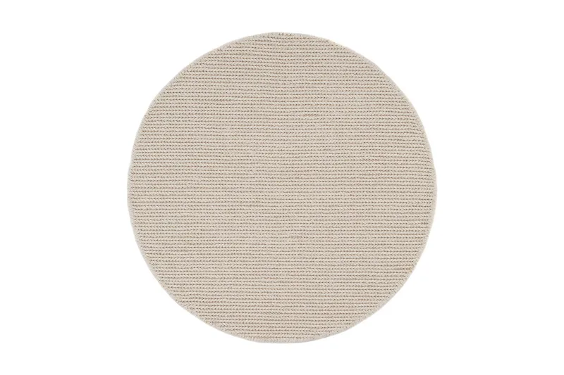 Hvit Dalarö Ullmatte 300 cm Rund