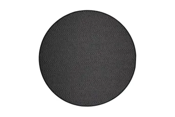 Elsa Matte Rund 160 cm Svart