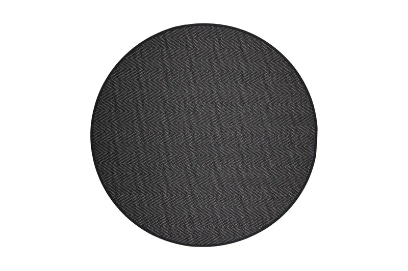 Elsa Matte Rund 160 cm Svart - VM Tepper - Tekstiler - Tepper & Matter - Moderne tepper - Ullteppe