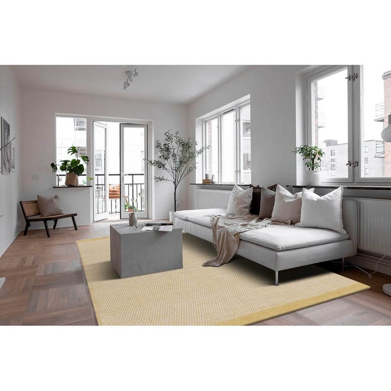 Ullteppe Gotti - 200x300 cm, Gul - Tekstiler - Tepper & Matter - Moderne tepper - Ullteppe