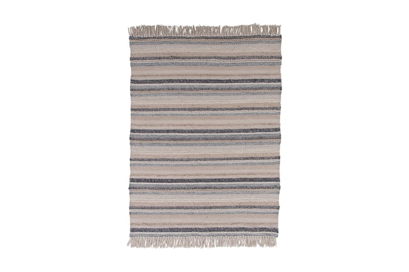 Gudha Ullmatte 170x240 cm, Beige/Blå