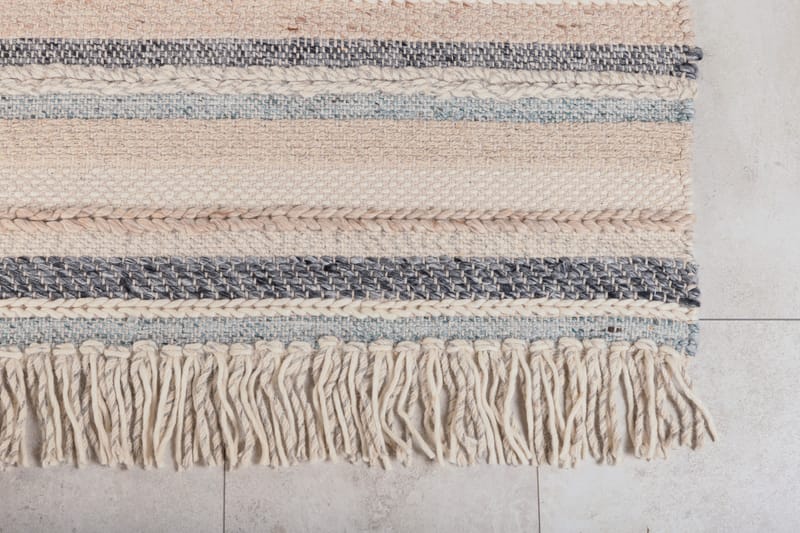 Gudha Ullmatte 200x300 cm - Beige/Blå - Tekstiler - Tepper & Matter - Moderne tepper - Ullteppe