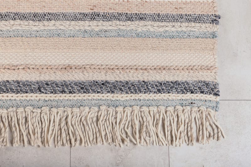 Gudha Ullmatte 200x300 cm - Beige/Blå - Tekstiler - Tepper & Matter - Moderne tepper - Ullteppe