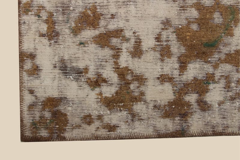 Håndknyttet Vintage Matte Ull Brun/Krem 104x157 cm - Ullteppe - Håndvevde tepper