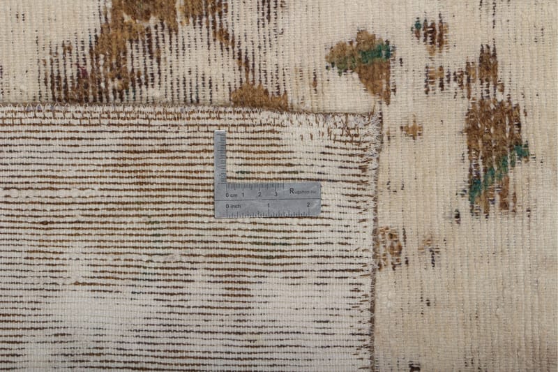 Håndknyttet Vintage Matte Ull Brun/Krem 104x157 cm - Ullteppe - Håndvevde tepper