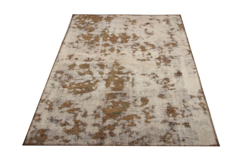 Håndknyttet Vintage Matte Ull Brun/Krem 104x157 cm - Tekstiler - Tepper & Matter - Moderne tepper - Ullteppe