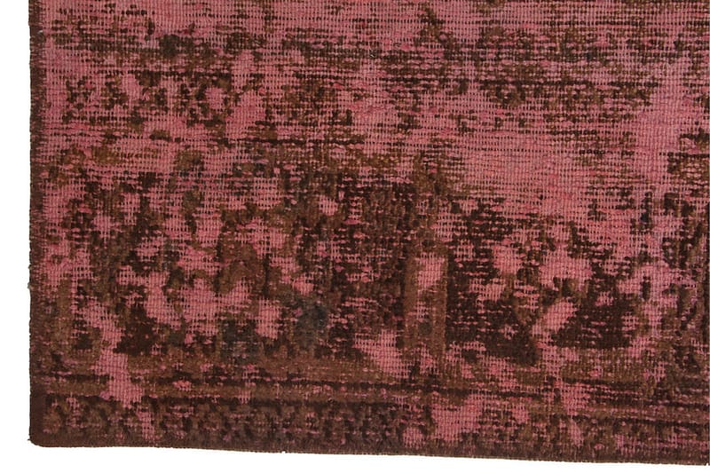 Håndknyttet Vintage Matte Ull Brun/Rosa 137x177 cm - Ullteppe - Håndvevde tepper