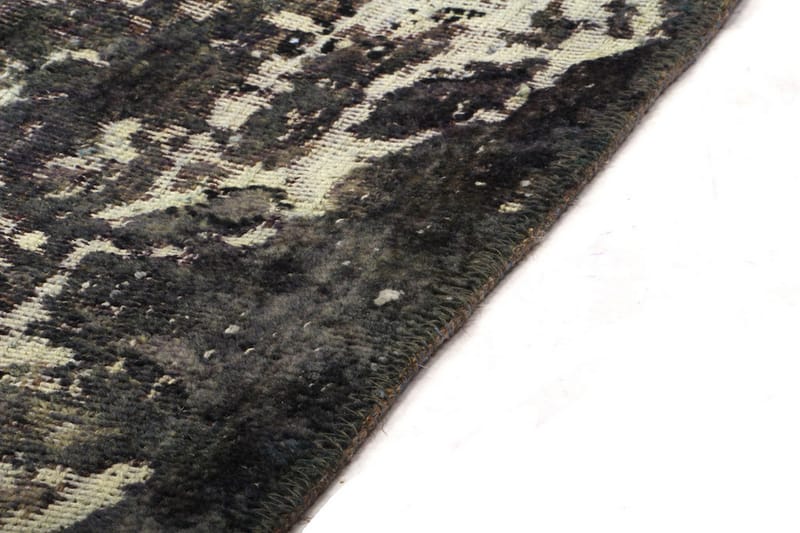 Håndknyttet Vintage Matte Ull Grå/Mørkegrønn 115x179 cm - Ullteppe - Håndvevde tepper