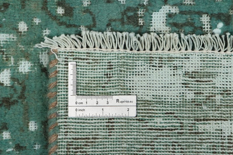 Håndknyttet Vintage Matte Ull Grønn 100x290 cm - Ullteppe - Håndvevde tepper