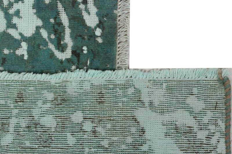 Håndknyttet Vintage Matte Ull Grønn 100x290 cm - Ullteppe - Håndvevde tepper