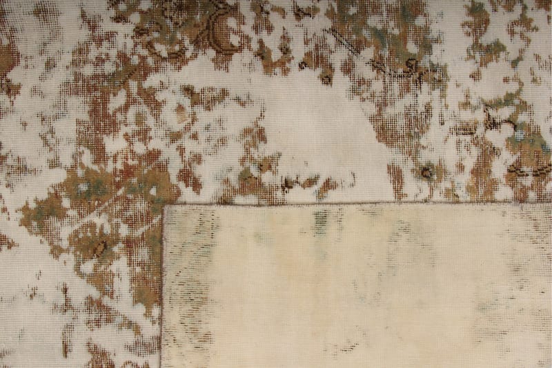 Håndknyttet Vintage Matte Ull Krem/Brun 150x205 cm - Ullteppe - Håndvevde tepper