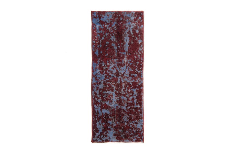 Håndknyttet Vintage Matte Ull Lyseblå/Rød 60x152 cm - Ullteppe - Håndvevde tepper