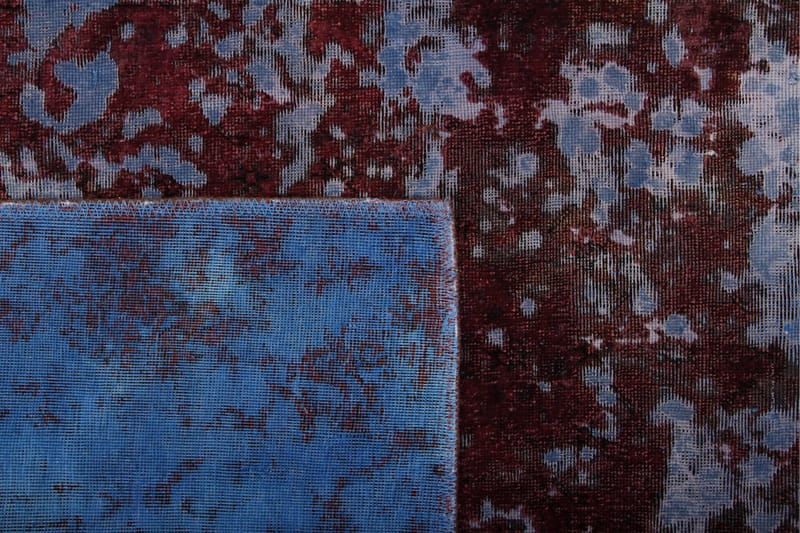 Håndknyttet Vintage Matte Ull Mørk Blå/Rød 128x194 cm - Ullteppe - Håndvevde tepper