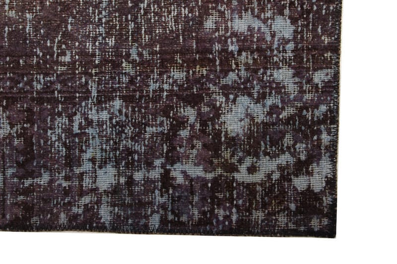 Håndknyttet Vintage Matte Ull Mørkeblå/Grå 107x194 cm - Ullteppe - Håndvevde tepper