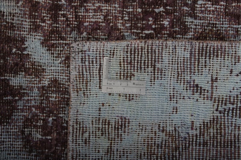 Håndknyttet Vintage Matte Ull Mørkeblå/Grå 107x194 cm - Ullteppe - Håndvevde tepper