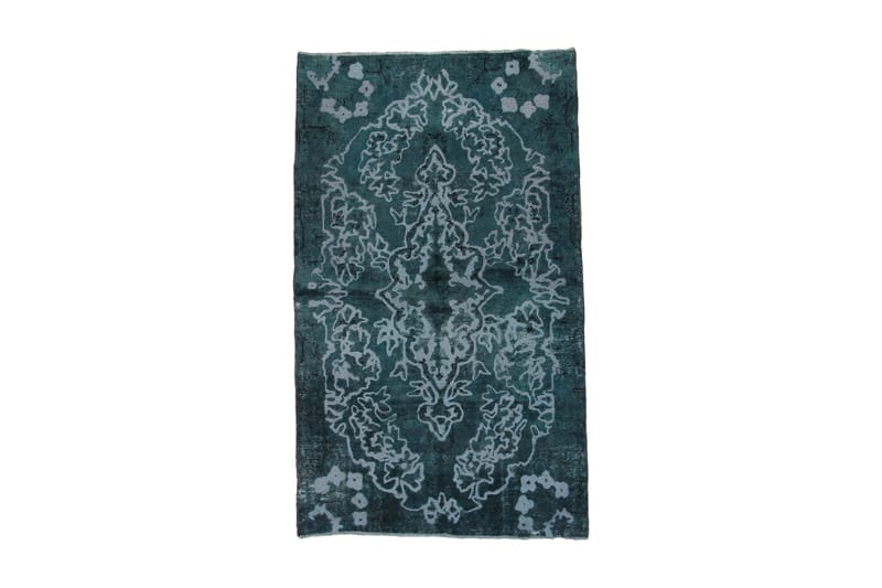 Håndknyttet Vintage Matte Ull Mørkegrønn/Blå 132x224 cm - Tekstiler - Tepper & Matter - Moderne tepper - Ullteppe