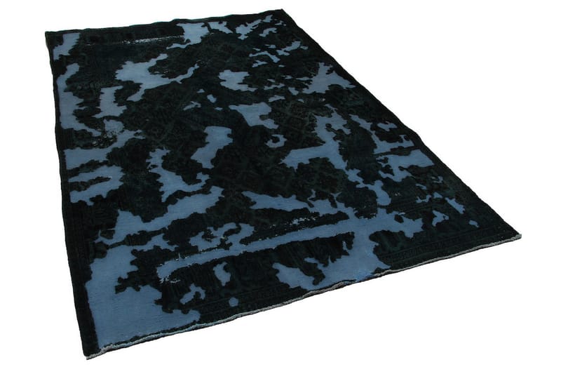 Håndknyttet Vintage Matte Ull Mørkegrønn/Blå 209x308 cm - Ullteppe - Håndvevde tepper