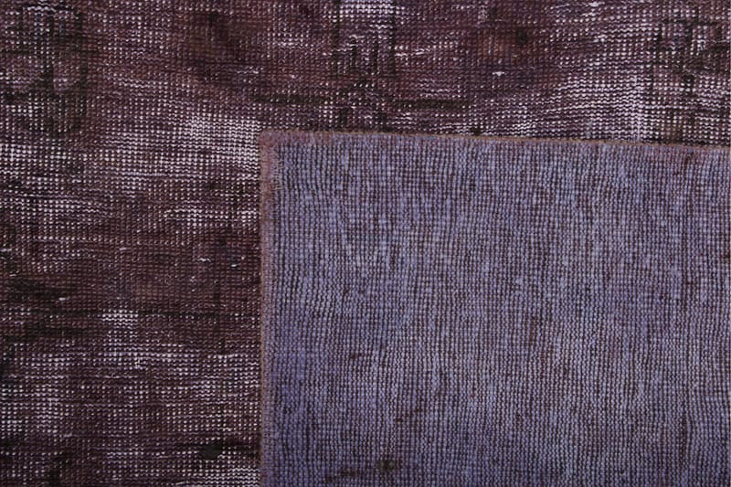 Håndknyttet Vintage Matte Ull Mørkelilla 122x168 cm - Ullteppe - Håndvevde tepper