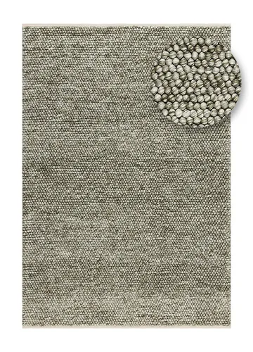 Håndvevd teppe KM Home Bubble 160x230 cm Olivengrønn - Olivengrønn - Tekstiler - Tepper & Matter - Moderne tepper - Ullteppe
