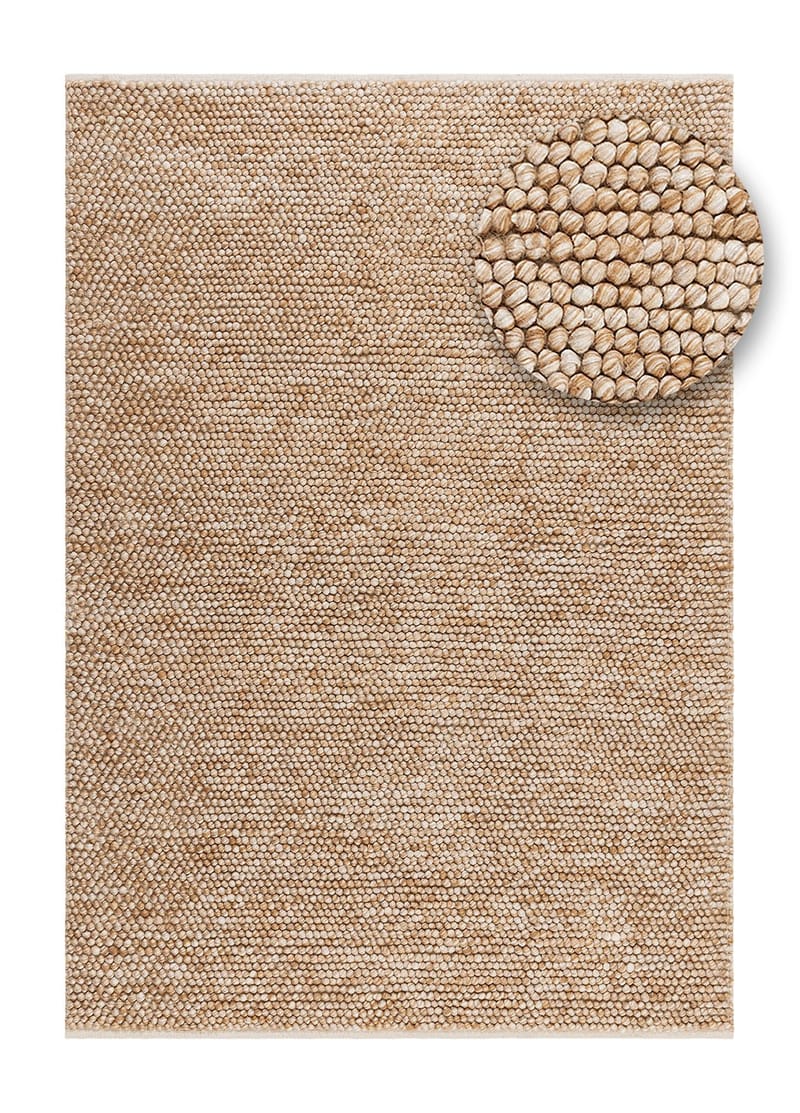 Håndvevd teppe KM Home Bubble 200x300 cm Karamell - Karamell - Tekstiler - Tepper & Matter - Moderne tepper - Ullteppe