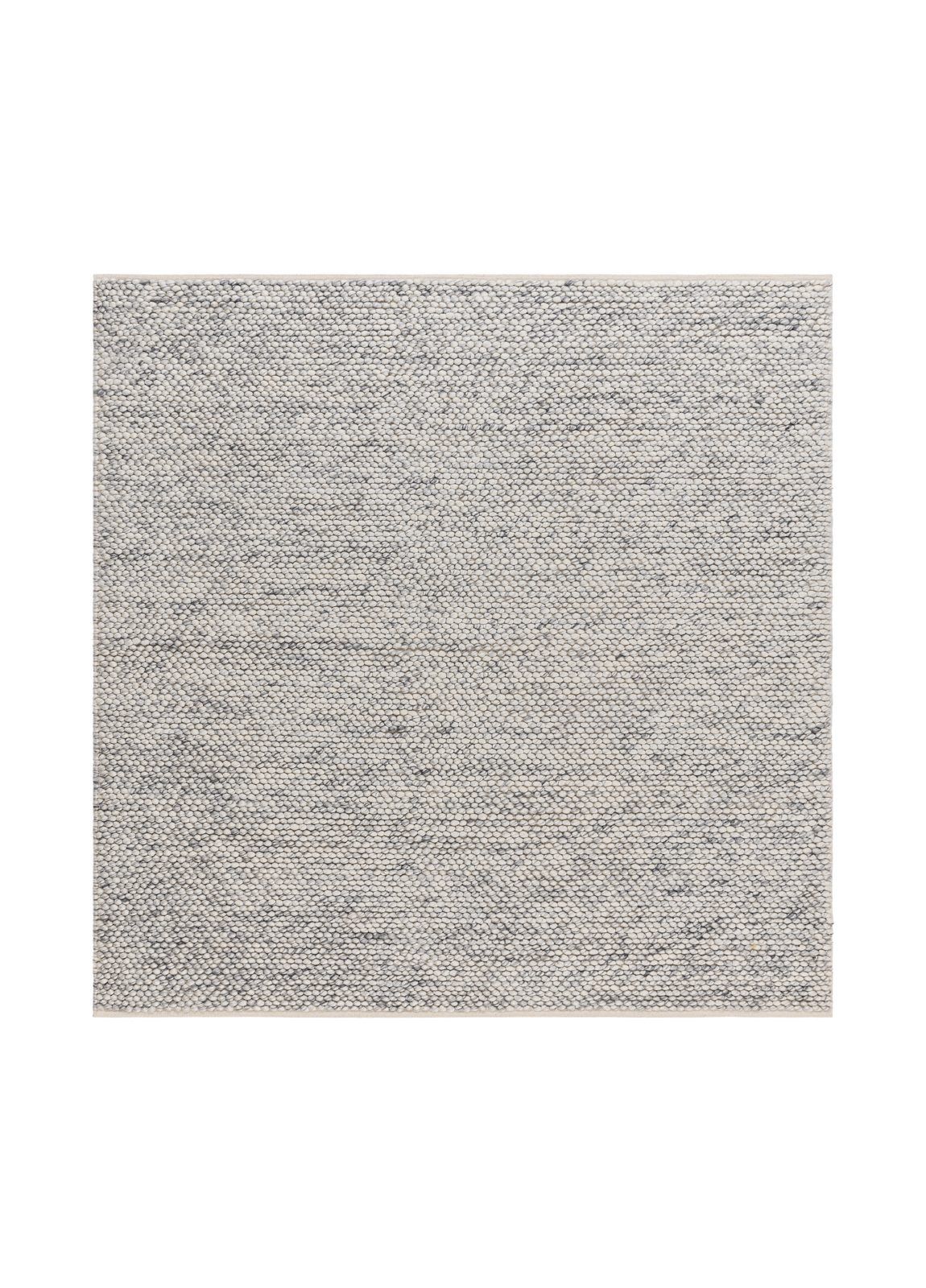 Håndvevd teppe KM Home Bubble kvadrat 200x200 cm Grå Melange - Grå melert