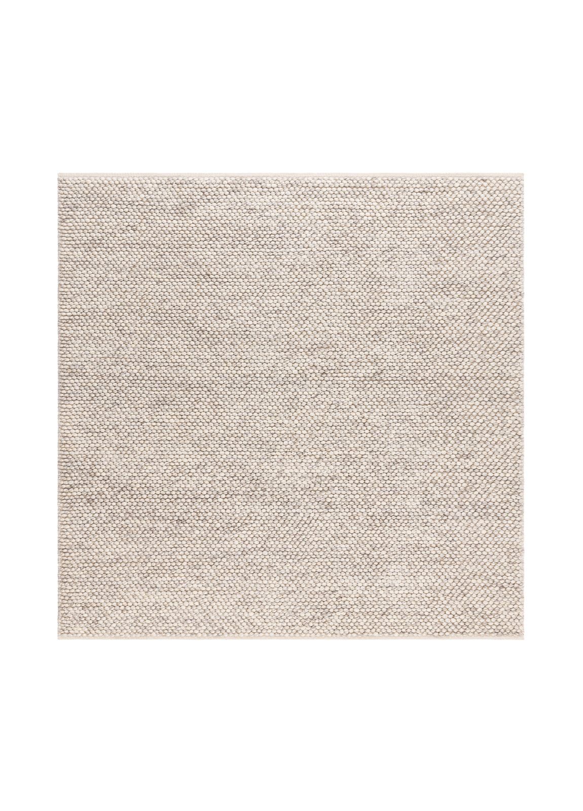 Håndvevd teppe KM Home Bubble kvadrat 200x200 cm IvoryMelange - IvoryMelange