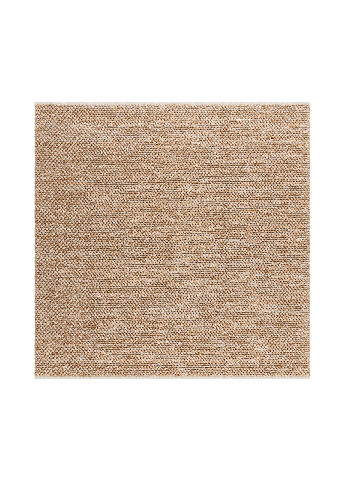 Håndvevd teppe KM Home Bubble kvadrat 240x240 cm Karamell - Karamell