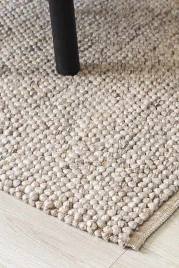 Håndvevd teppe KM Home Bubble kvadrat 240x240 cm Lin - lin - Tekstiler - Tepper & Matter - Moderne tepper - Ullteppe