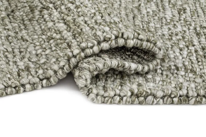 Håndvevd teppe KM Home Bubble kvadrat 300x300 cm Olivengrønn - Olivengrønn - Tekstiler - Tepper & Matter - Moderne tepper - Ullteppe