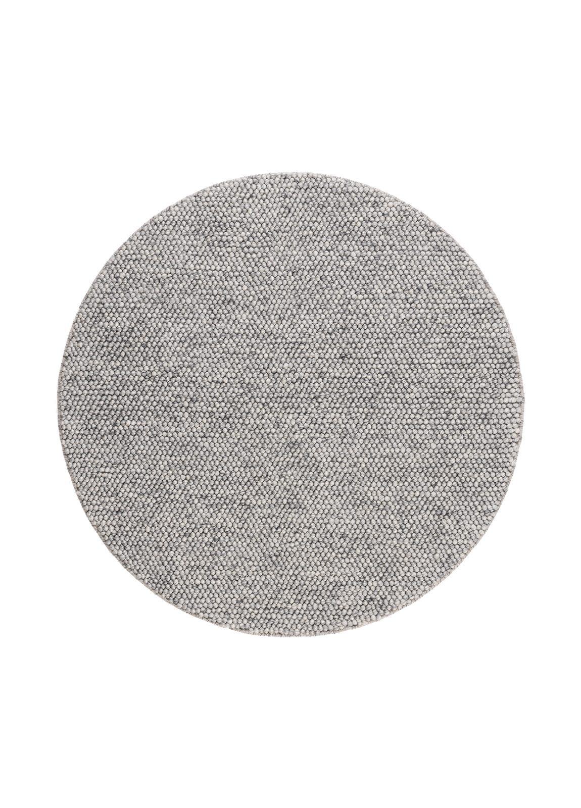 Håndvevd teppe KM Home Bubble rund 160x160 cm Grå - Grå