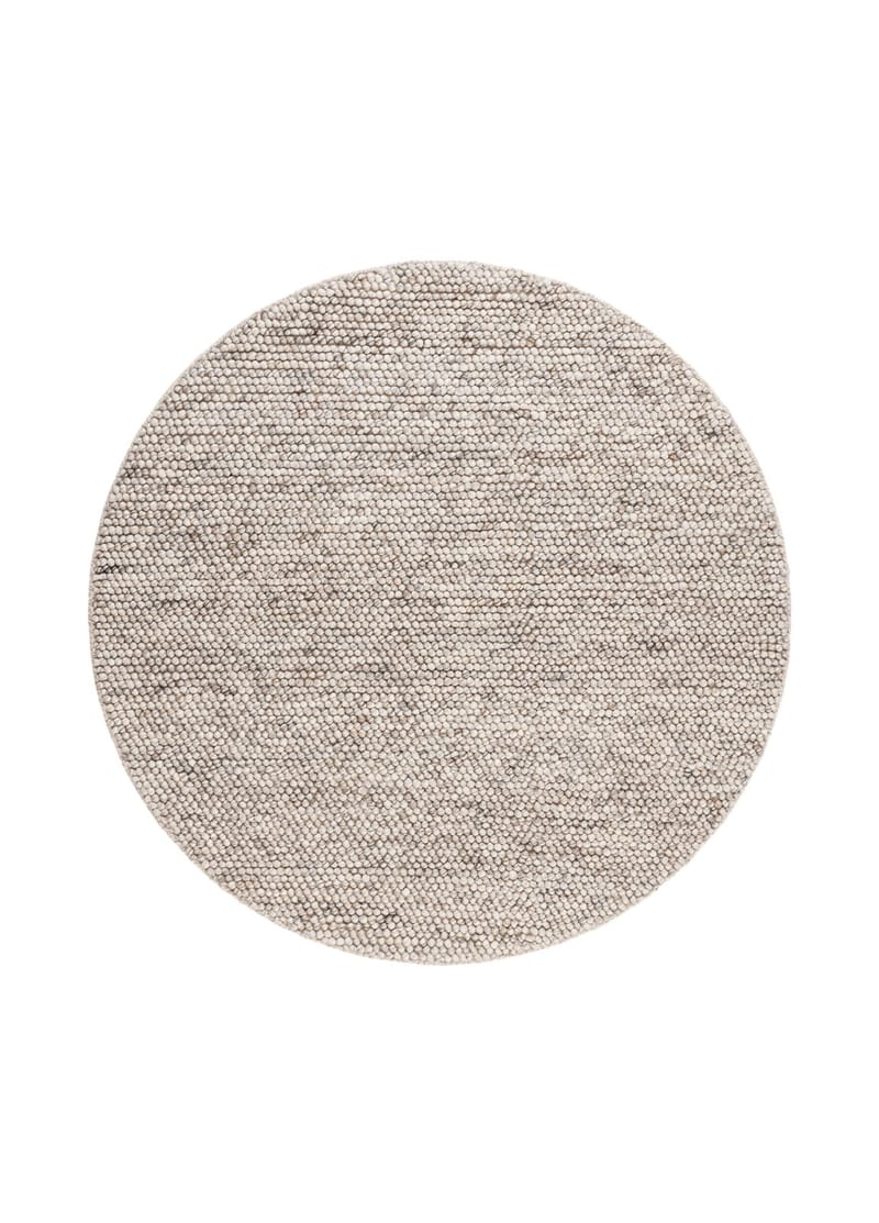 Håndvevd teppe KM Home Bubble rund 200x200 cm Lin, Lin