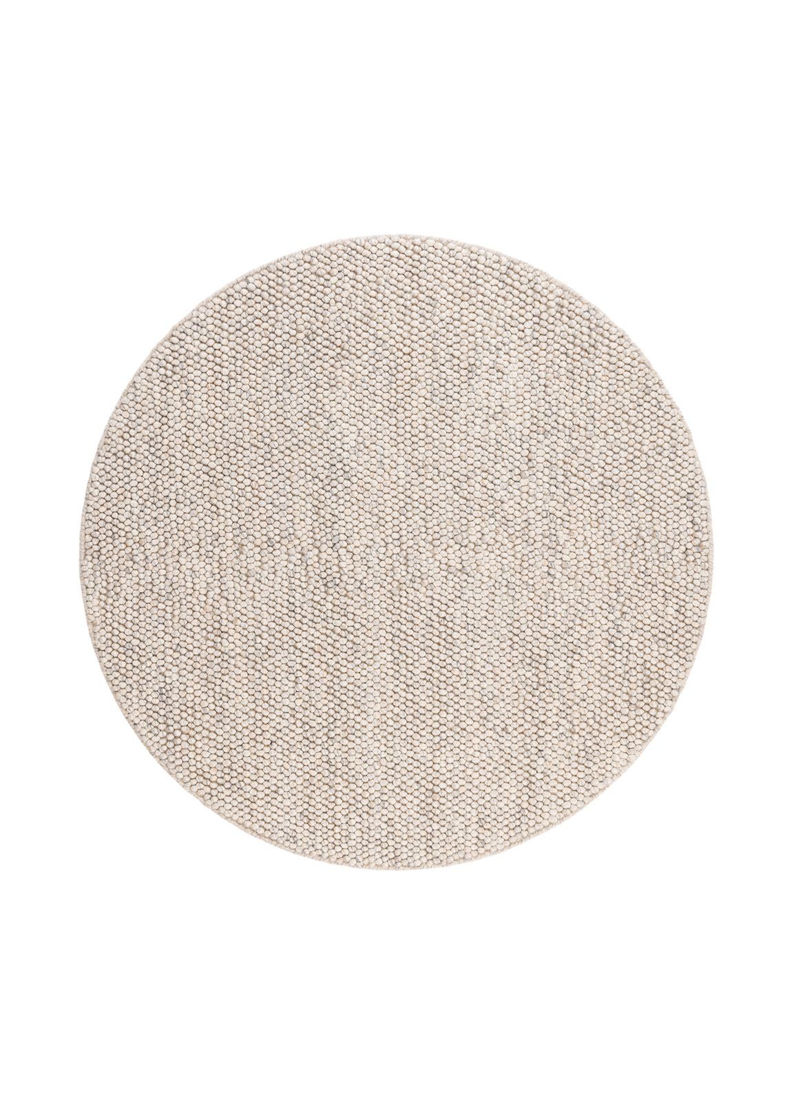 Håndvevd teppe KM Home Bubble rund 240x240 cm Sand - Sand
