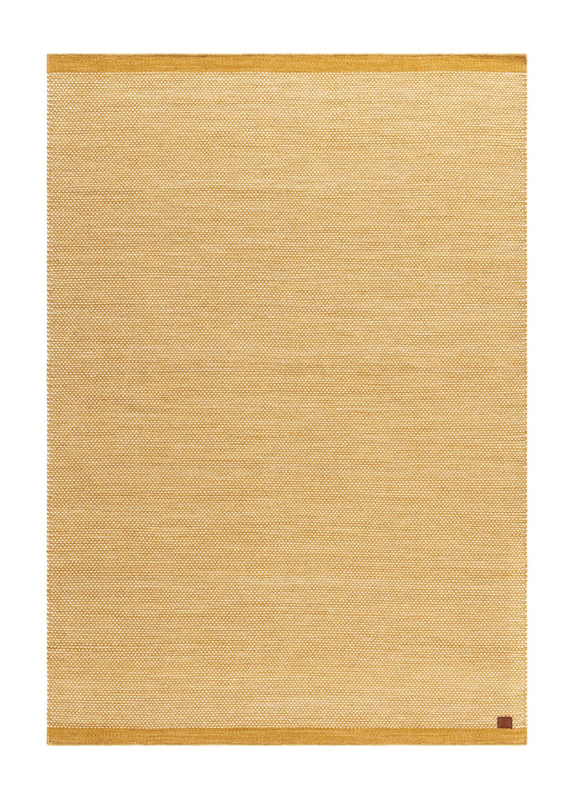 Håndvevd teppe KM Home Sandhamn 140x200 cm Okergul - Okergul