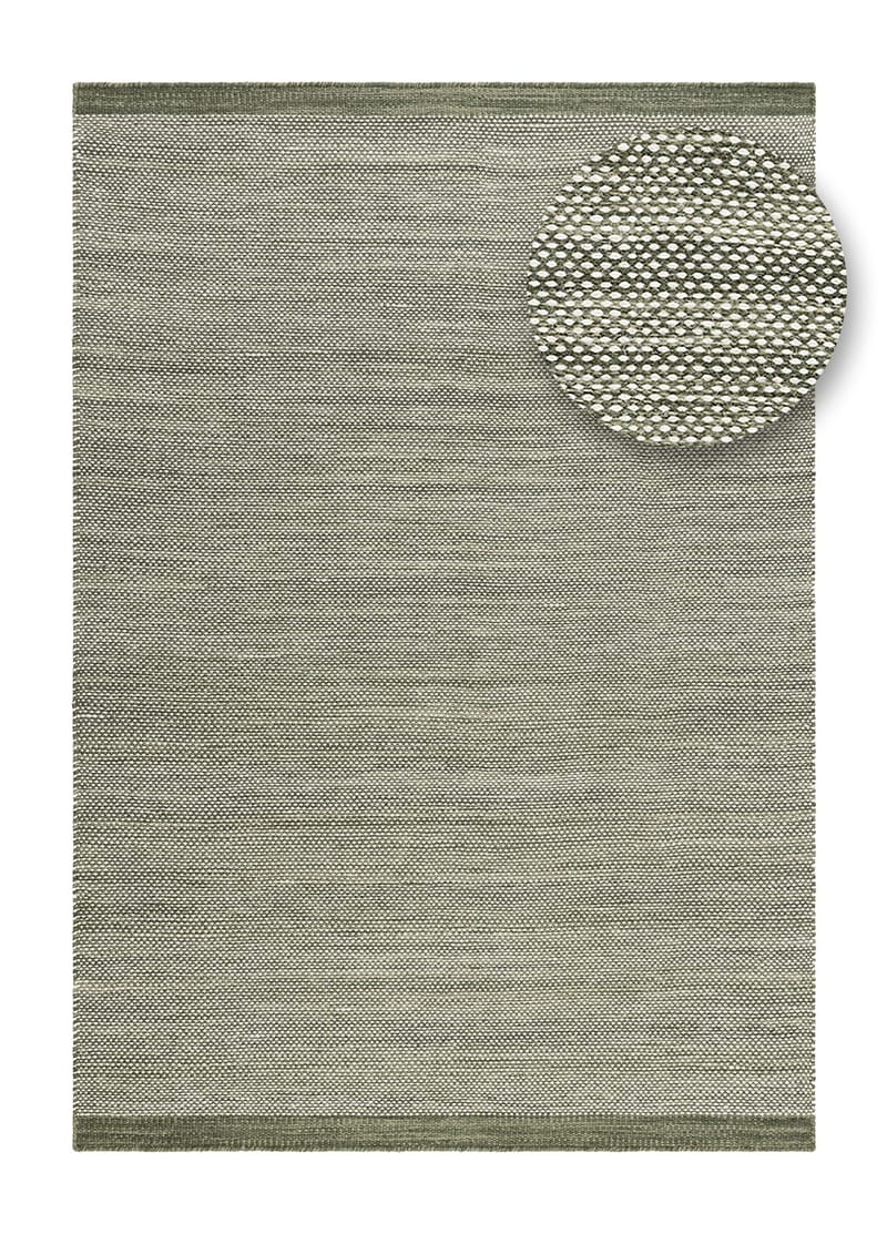 Håndvevd teppe KM Home Sandhamn 200x300 cm Grønn - Grønn - Tekstiler - Tepper & Matter - Moderne tepper - Ullteppe