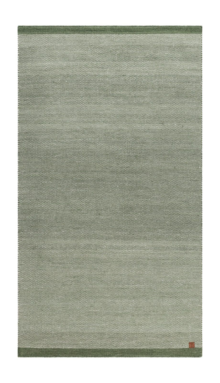 Håndvevd teppe KM Home Sandhamn 75x230 cm Smaragdgrønn - Smaragdgrønn