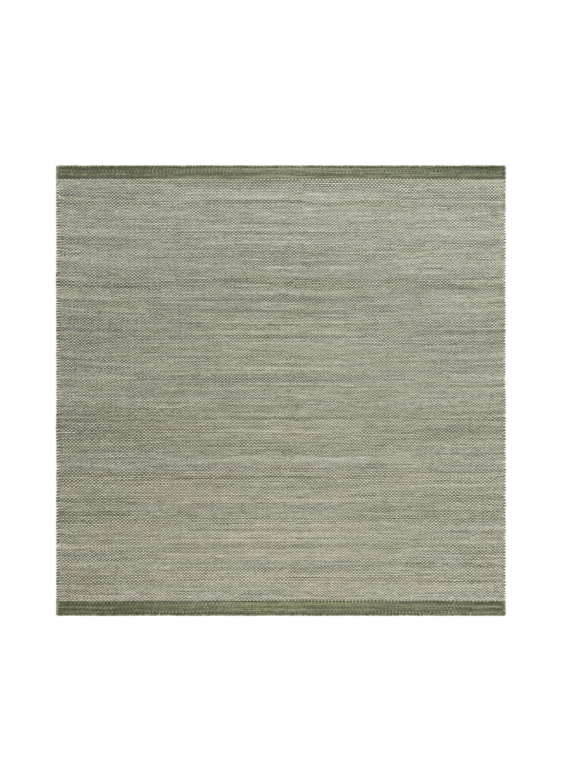 Håndvevd teppe KM Home Sandhamn Kvadrat 200x200 cm Grønn - Grønn