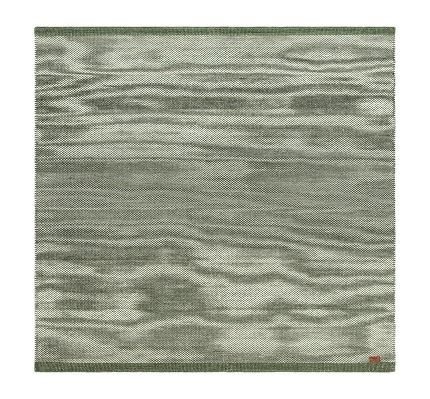 Håndvevd teppe KM Home Sandhamn Kvadrat 250x250 cm Smaragdgrønn - Smaragdgrønn